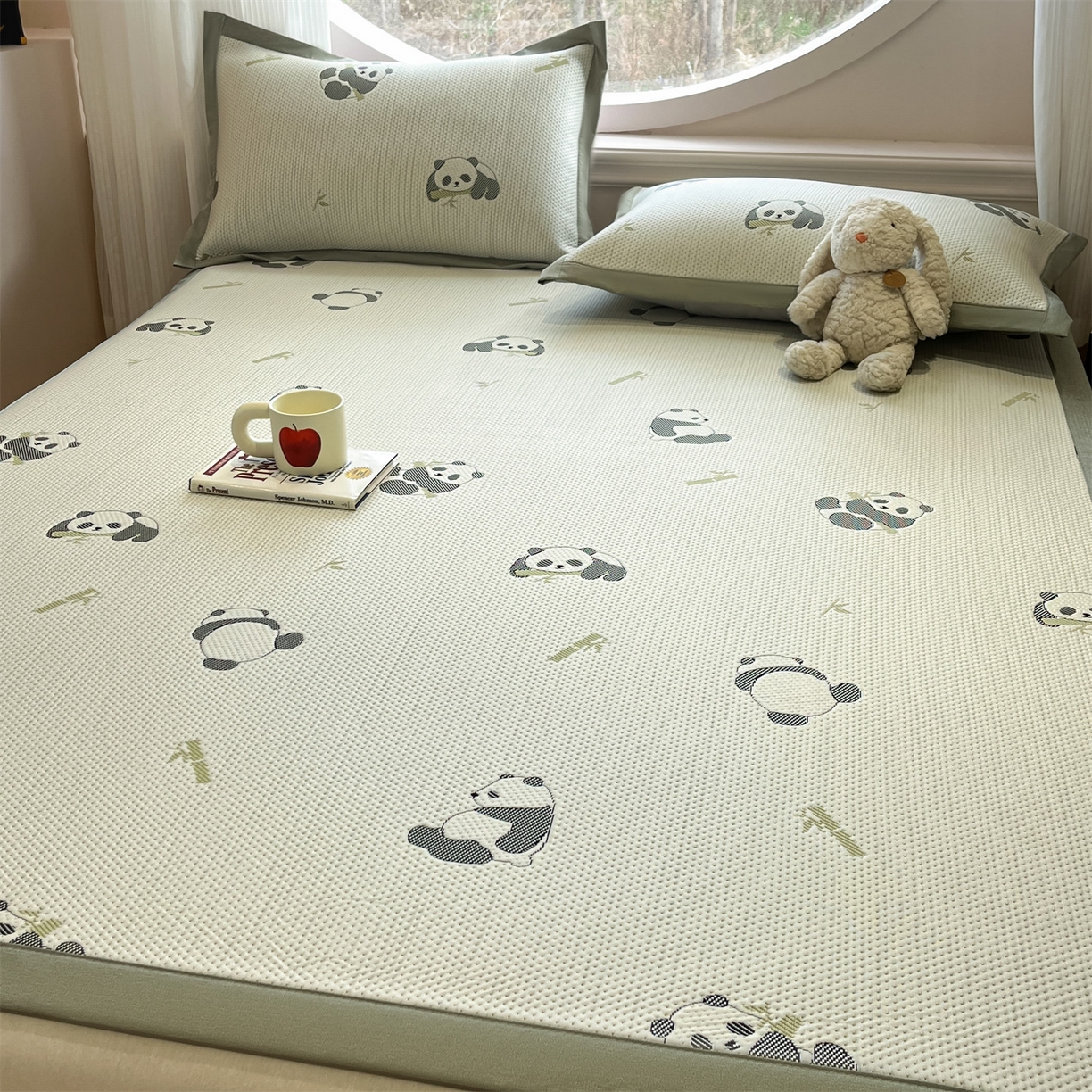 91家纺网 家纺一手货源 找家纺 天之澜家纺 2026新款PE凉豆豆凉席小红书热卖款A类冰豆豆凉席三件套可水洗豆豆凉席-床席款 国宝