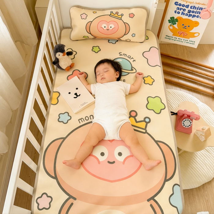 91家纺网 家纺一手货源 找家纺 潮邦创意家居 2026新款A类婴童可水洗冰藤软席-巴波布布系列【含A类检测报告】 巴波果果