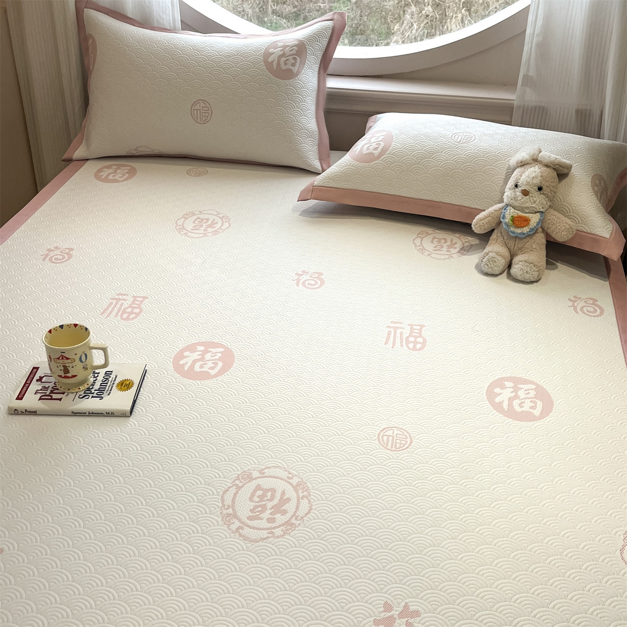 91家纺网 家纺一手货源 找家纺 天之澜家纺 2026新款PE凉豆豆凉席小红书热卖款A类冰豆豆凉席三件套可水洗豆豆凉席-床席款 福多多