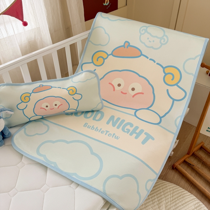 91家纺网 家纺一手货源 找家纺 潮邦创意家居 2026新款A类婴童可水洗冰藤软席-巴波布布系列【含A类检测报告】 巴波米米