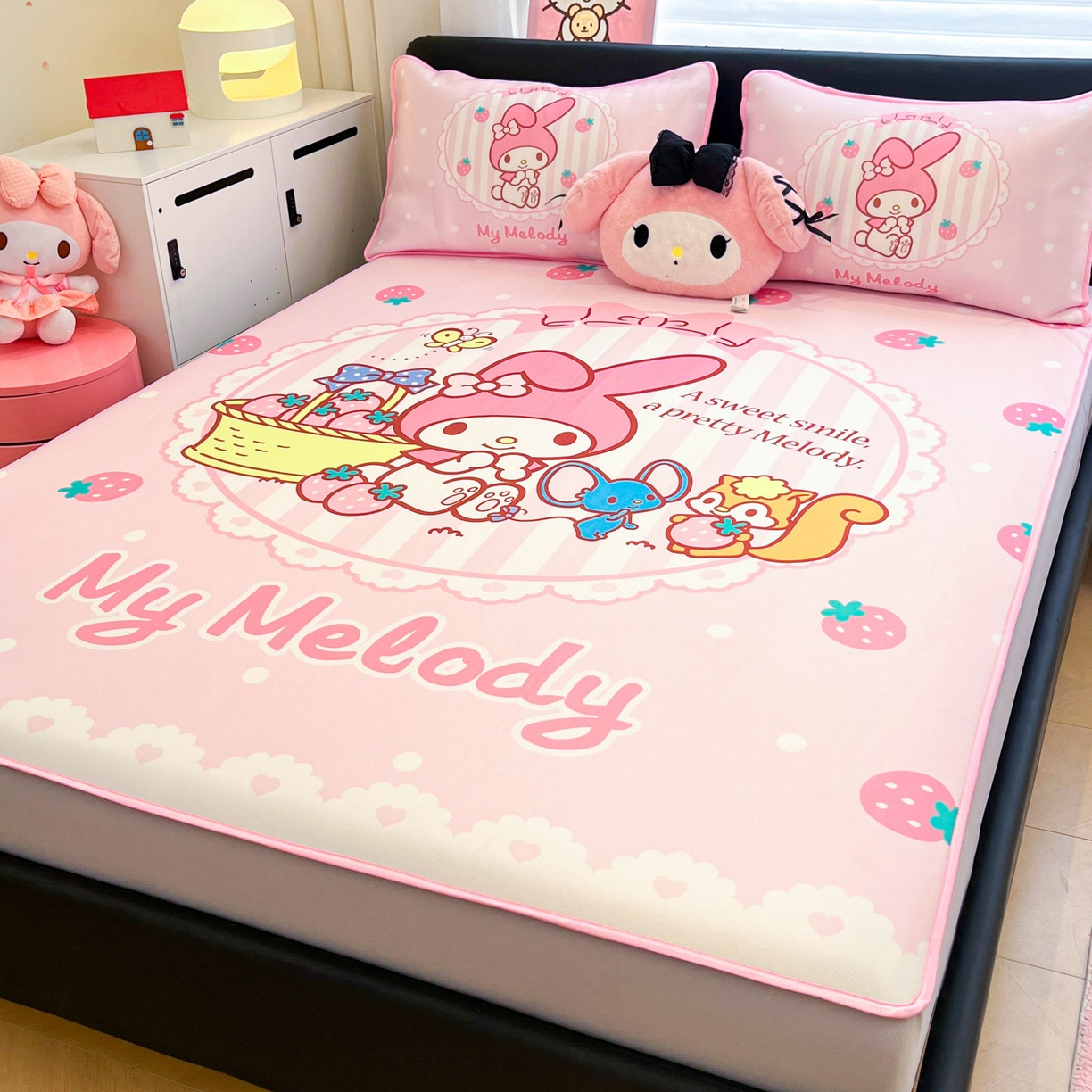 91家纺网 家纺一手货源 找家纺 （总）暮思家居 2026新款正版授权A类大版数码印花三丽鸥1200D冰丝凉席可组合仿锦氨夏被