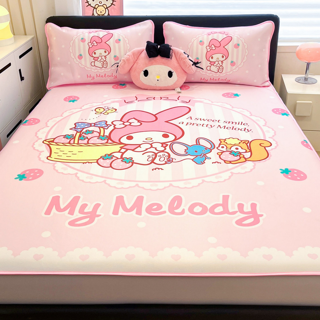 91家纺网 家纺一手货源 找家纺 （总）暮思家居 2026新款正版授权A类大版数码印花三丽鸥1200D冰丝凉席可组合仿锦氨夏被