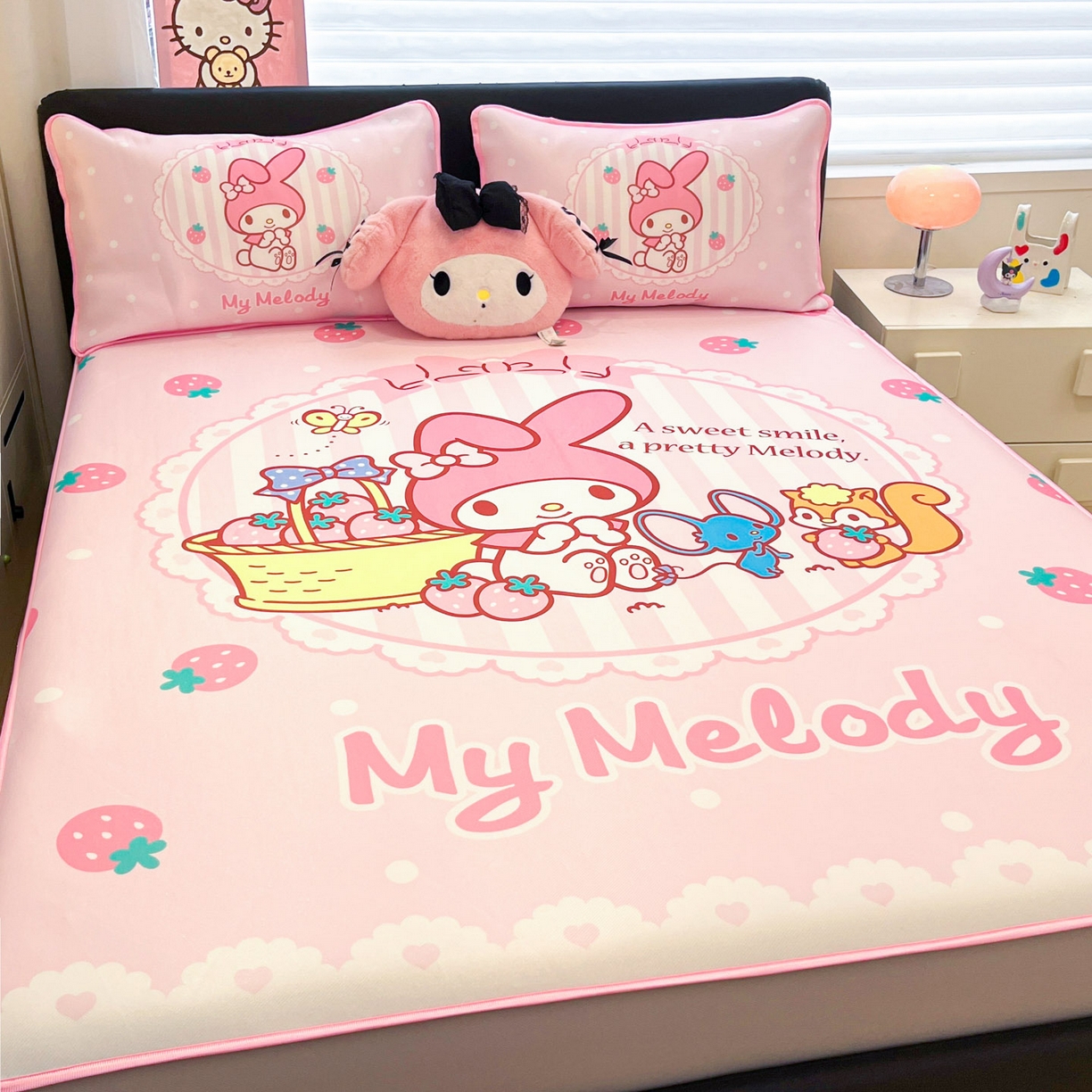 91家纺网 家纺一手货源 找家纺 （总）暮思家居 2026新款正版授权A类大版数码印花三丽鸥1200D冰丝凉席可组合仿锦氨夏被