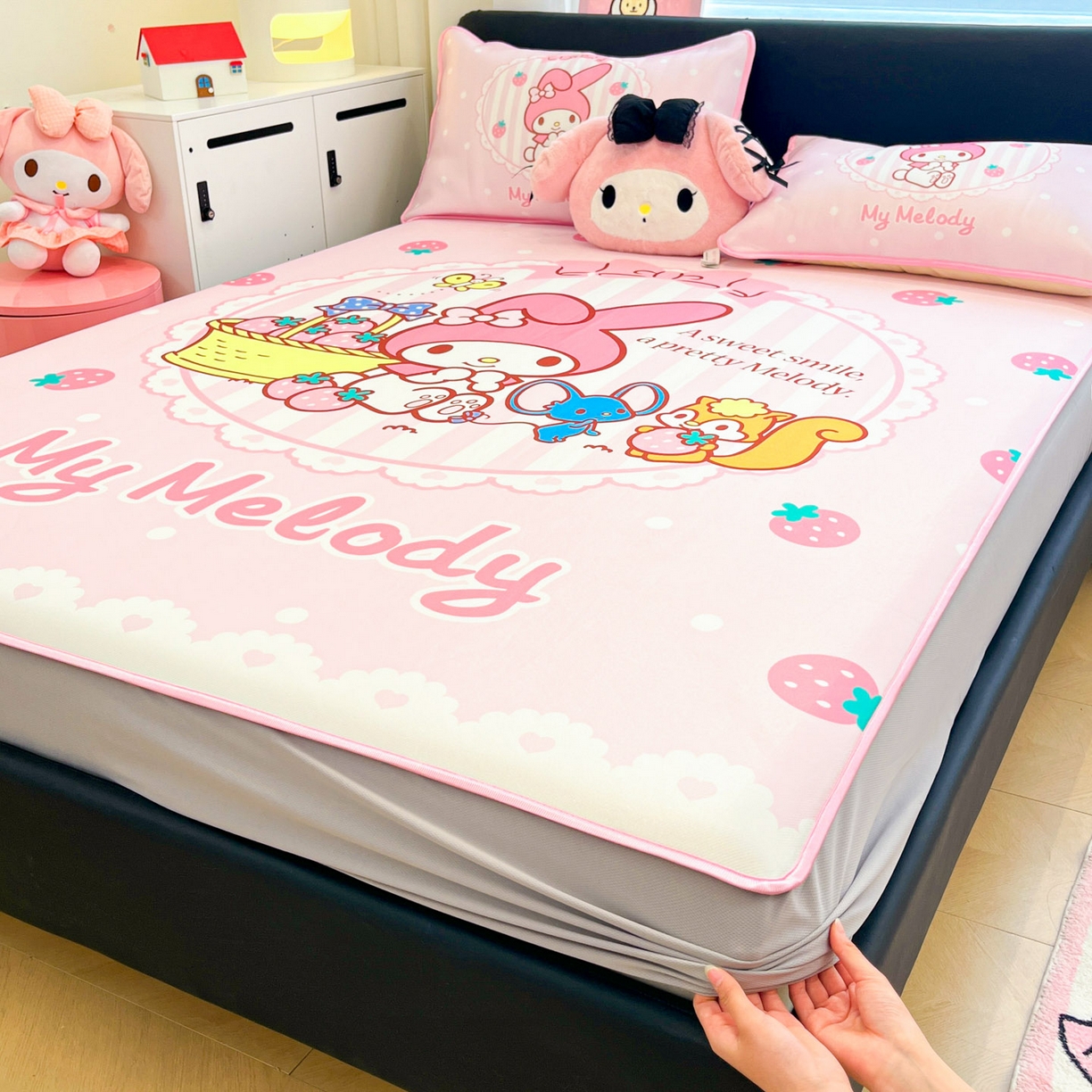 91家纺网 家纺一手货源 找家纺 （总）暮思家居 2026新款正版授权A类大版数码印花三丽鸥1200D冰丝凉席可组合仿锦氨夏被