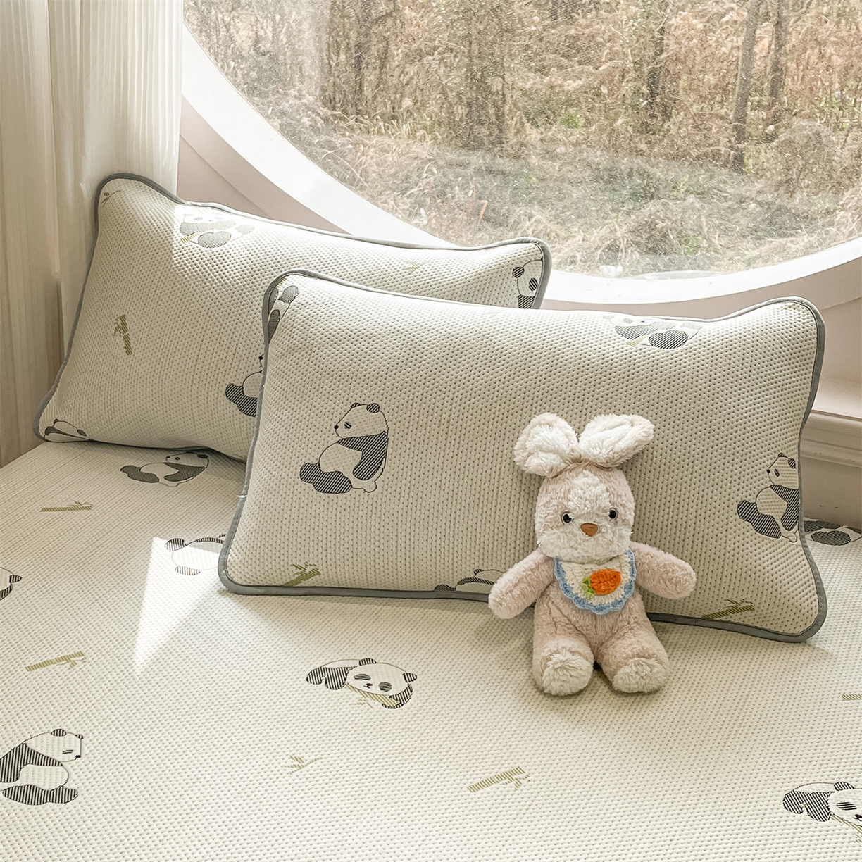 91家纺网 家纺一手货源 找家纺 天之澜家纺 2026新款PE凉豆豆凉席小红书热卖款A类冰豆豆凉席三件套可水洗豆豆凉席-床笠款 国宝