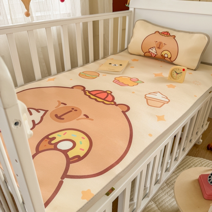 91家纺网 家纺一手货源 找家纺 潮邦创意家居 2026新款A类婴童可水洗冰藤软席-巴波布布系列【含A类检测报告】 巴波芽芽