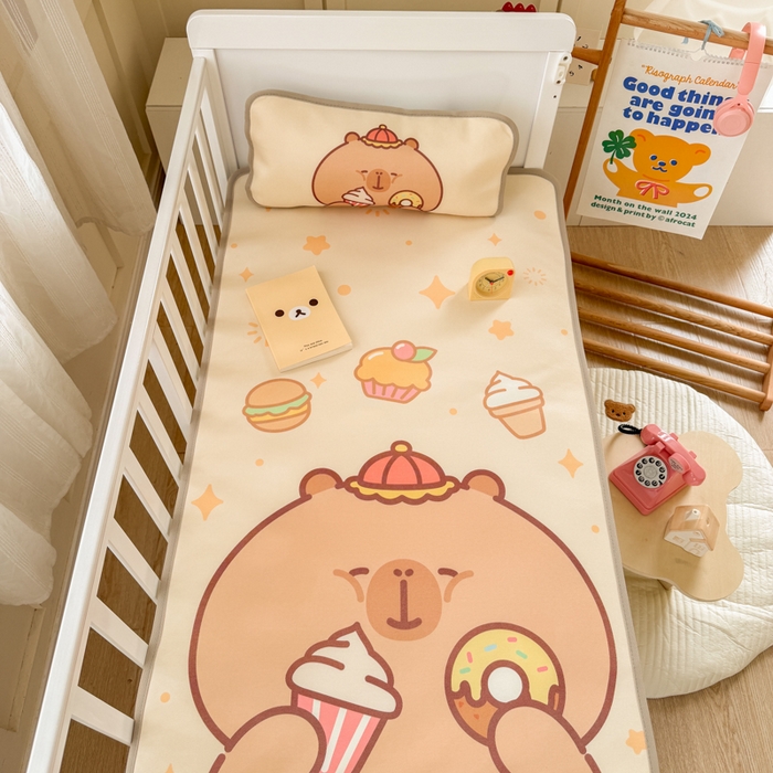 91家纺网 家纺一手货源 找家纺 潮邦创意家居 2026新款A类婴童可水洗冰藤软席-巴波布布系列【含A类检测报告】 巴波芽芽