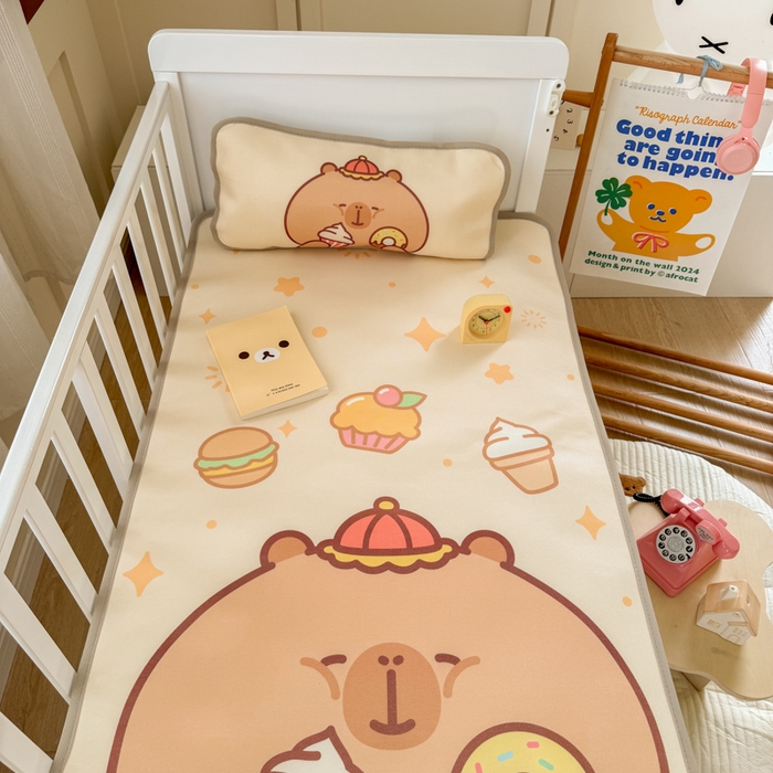 91家纺网 家纺一手货源 找家纺 潮邦创意家居 2026新款A类婴童可水洗冰藤软席-巴波布布系列【含A类检测报告】 巴波芽芽