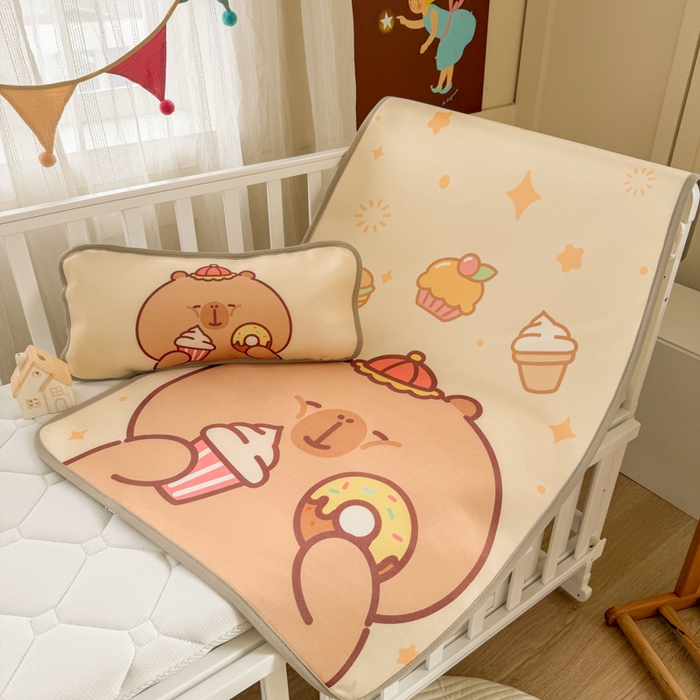 91家纺网 家纺一手货源 找家纺 潮邦创意家居 2026新款A类婴童可水洗冰藤软席-巴波布布系列【含A类检测报告】 巴波芽芽