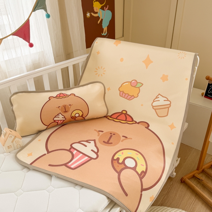 91家纺网 家纺一手货源 找家纺 潮邦创意家居 2026新款A类婴童可水洗冰藤软席-巴波布布系列【含A类检测报告】 巴波芽芽