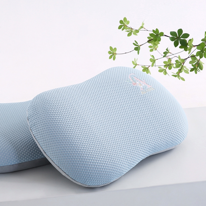 91家纺网 家纺一手货源 找家纺 土多多枕芯 2026新款猫肚记忆夏凉枕夏凉枕夏天凉枕头竹枕头冰丝枕套藤枕头冰藤枕记忆枕 蓝色