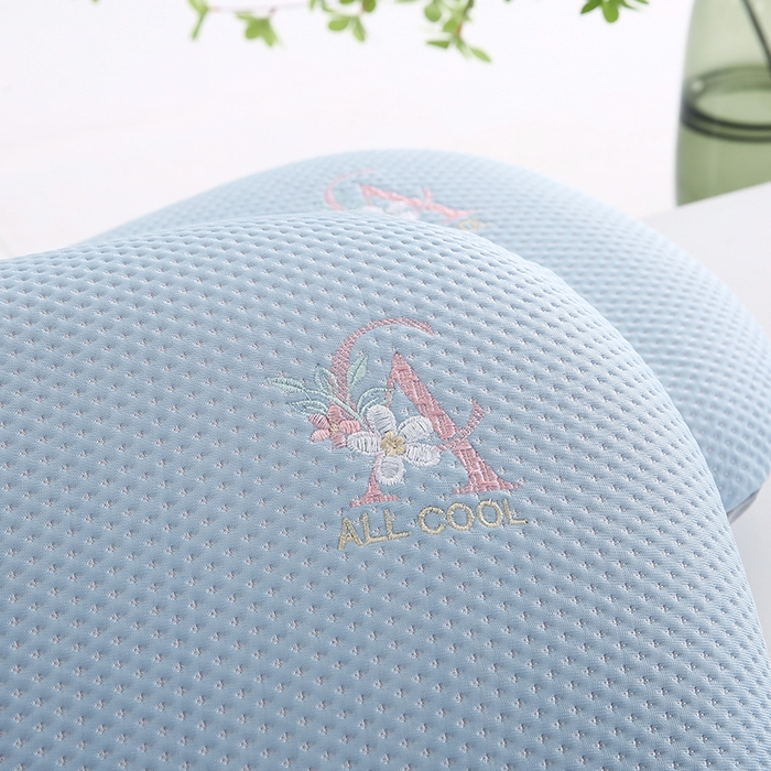 91家纺网 家纺一手货源 找家纺 土多多枕芯 2026新款猫肚记忆夏凉枕夏凉枕夏天凉枕头竹枕头冰丝枕套藤枕头冰藤枕记忆枕 蓝色