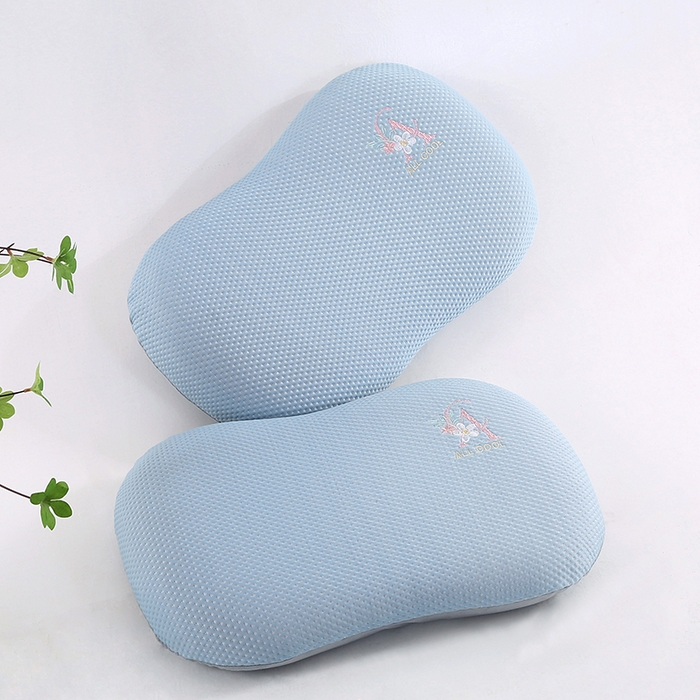 91家纺网 家纺一手货源 找家纺 土多多枕芯 2026新款猫肚记忆夏凉枕夏凉枕夏天凉枕头竹枕头冰丝枕套藤枕头冰藤枕记忆枕 蓝色