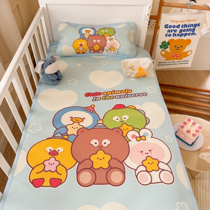 91家纺网 家纺一手货源 找家纺 潮邦创意家居 2026新款A类婴童可水洗冰藤软席-巴波布布系列【含A类检测报告】 啵啵团