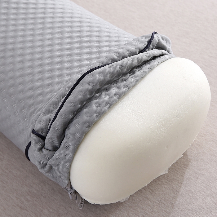 91家纺网 家纺一手货源 找家纺 土多多枕芯 2026新款夏凉凉感丝记忆棉护颈枕头华夫格凉豆豆骨型记忆棉枕头枕芯 骨型记忆棉枕-灰色