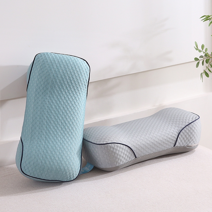 91家纺网 家纺一手货源 找家纺 土多多枕芯 2026新款夏凉凉感丝记忆棉护颈枕头华夫格凉豆豆骨型记忆棉枕头枕芯 组合图仅供展示