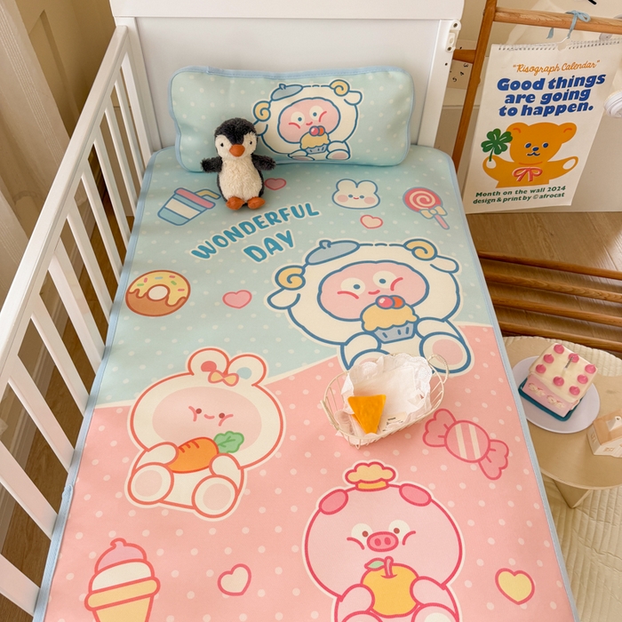 91家纺网 家纺一手货源 找家纺 潮邦创意家居 2026新款A类婴童可水洗冰藤软席-巴波布布系列【含A类检测报告】 米朵桃桃