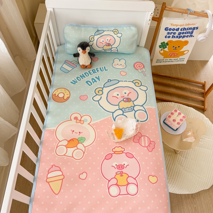 91家纺网 家纺一手货源 找家纺 潮邦创意家居 2026新款A类婴童可水洗冰藤软席-巴波布布系列【含A类检测报告】 米朵桃桃