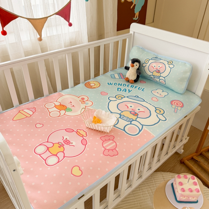 91家纺网 家纺一手货源 找家纺 潮邦创意家居 2026新款A类婴童可水洗冰藤软席-巴波布布系列【含A类检测报告】 米朵桃桃