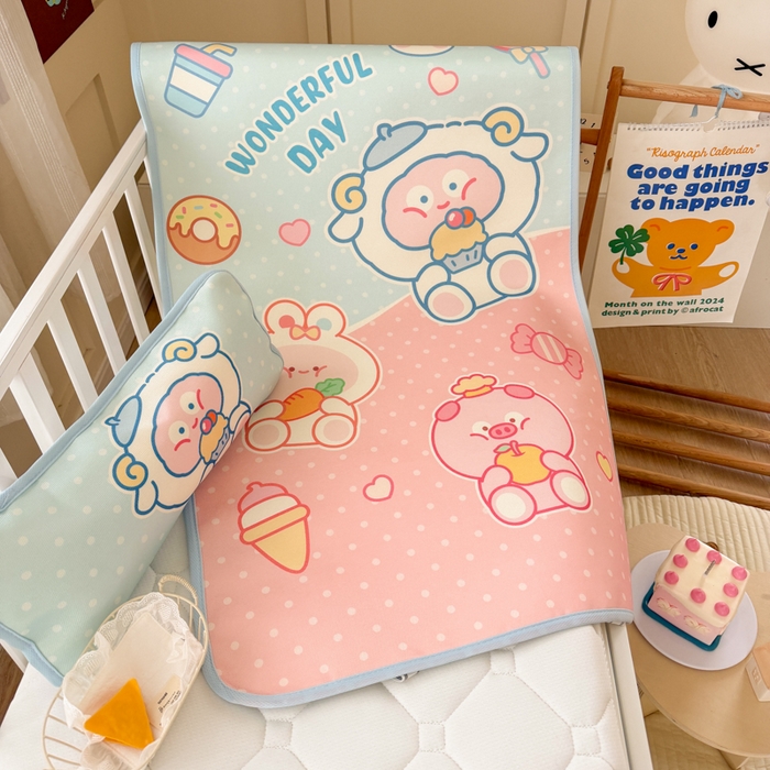 91家纺网 家纺一手货源 找家纺 潮邦创意家居 2026新款A类婴童可水洗冰藤软席-巴波布布系列【含A类检测报告】 米朵桃桃