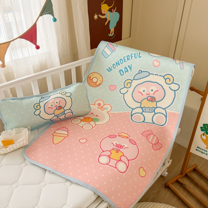 91家纺网 家纺一手货源 找家纺 潮邦创意家居 2026新款A类婴童可水洗冰藤软席-巴波布布系列【含A类检测报告】 米朵桃桃