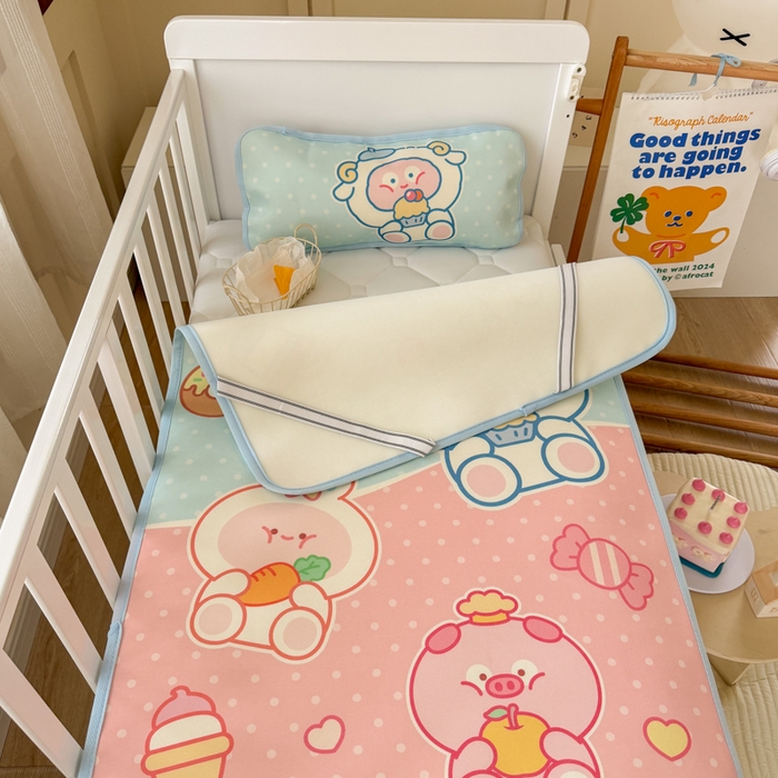 91家纺网 家纺一手货源 找家纺 潮邦创意家居 2026新款A类婴童可水洗冰藤软席-巴波布布系列【含A类检测报告】 米朵桃桃