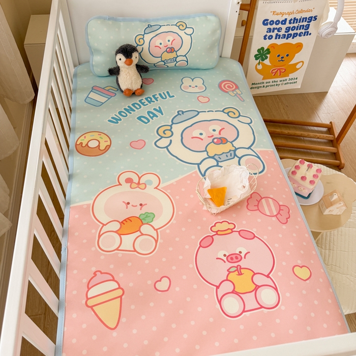 91家纺网 家纺一手货源 找家纺 潮邦创意家居 2026新款A类婴童可水洗冰藤软席-巴波布布系列【含A类检测报告】 米朵桃桃