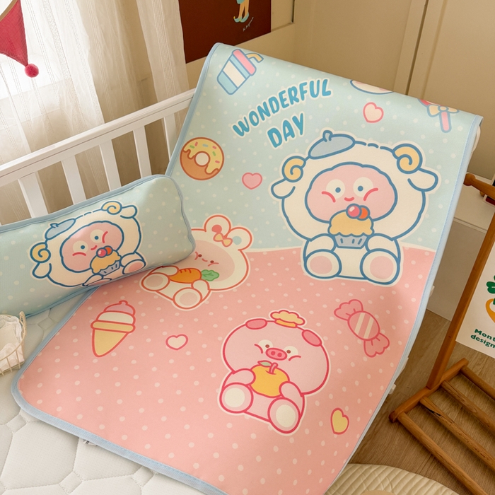 91家纺网 家纺一手货源 找家纺 潮邦创意家居 2026新款A类婴童可水洗冰藤软席-巴波布布系列【含A类检测报告】 米朵桃桃