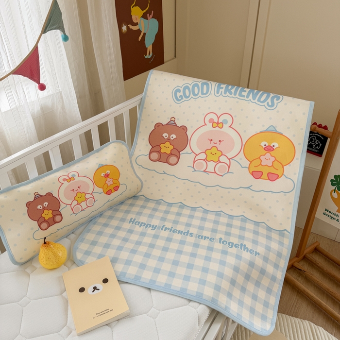 91家纺网 家纺一手货源 找家纺 潮邦创意家居 2026新款A类婴童可水洗冰藤软席-巴波布布系列【含A类检测报告】 糯糯桃桃