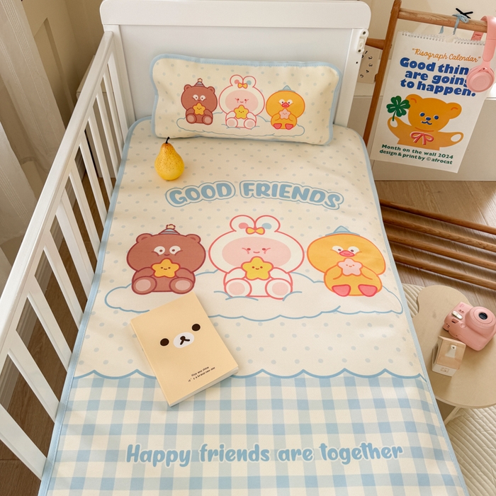 91家纺网 家纺一手货源 找家纺 潮邦创意家居 2026新款A类婴童可水洗冰藤软席-巴波布布系列【含A类检测报告】 糯糯桃桃