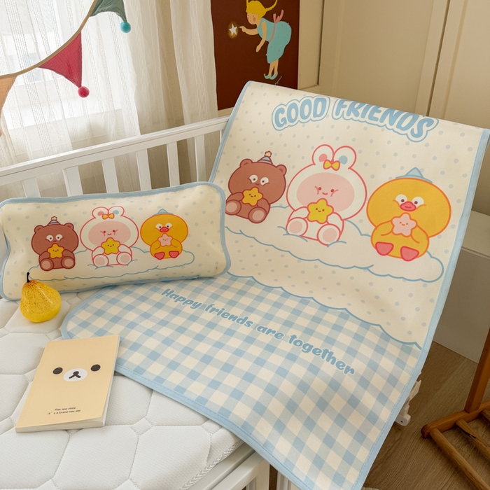 91家纺网 家纺一手货源 找家纺 潮邦创意家居 2026新款A类婴童可水洗冰藤软席-巴波布布系列【含A类检测报告】 糯糯桃桃