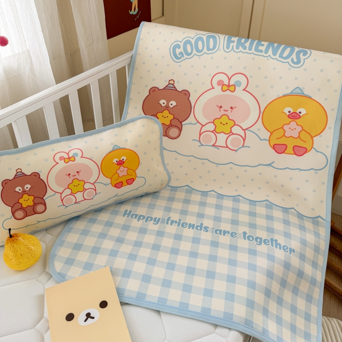 91家纺网 家纺一手货源 找家纺 潮邦创意家居 2026新款A类婴童可水洗冰藤软席-巴波布布系列【含A类检测报告】 糯糯桃桃