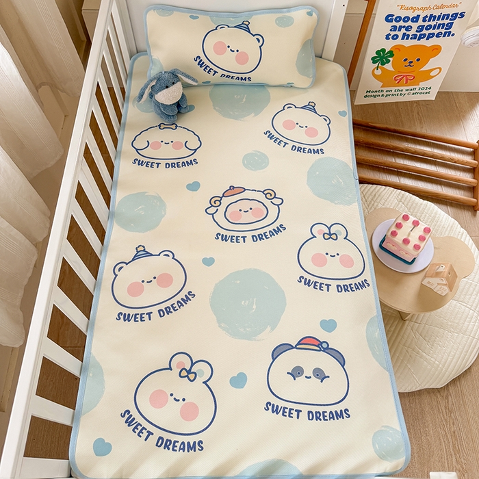 潮邦创意家居 2026新款A类婴童可水洗冰藤软席-巴波布布系列【含A类检测报告】 桃桃圈圈