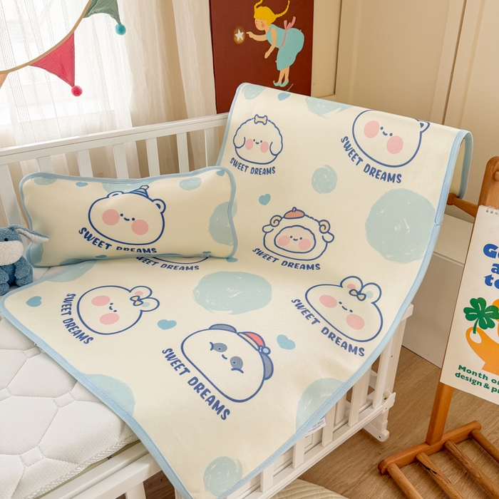 91家纺网 家纺一手货源 找家纺 潮邦创意家居 2026新款A类婴童可水洗冰藤软席-巴波布布系列【含A类检测报告】 桃桃圈圈