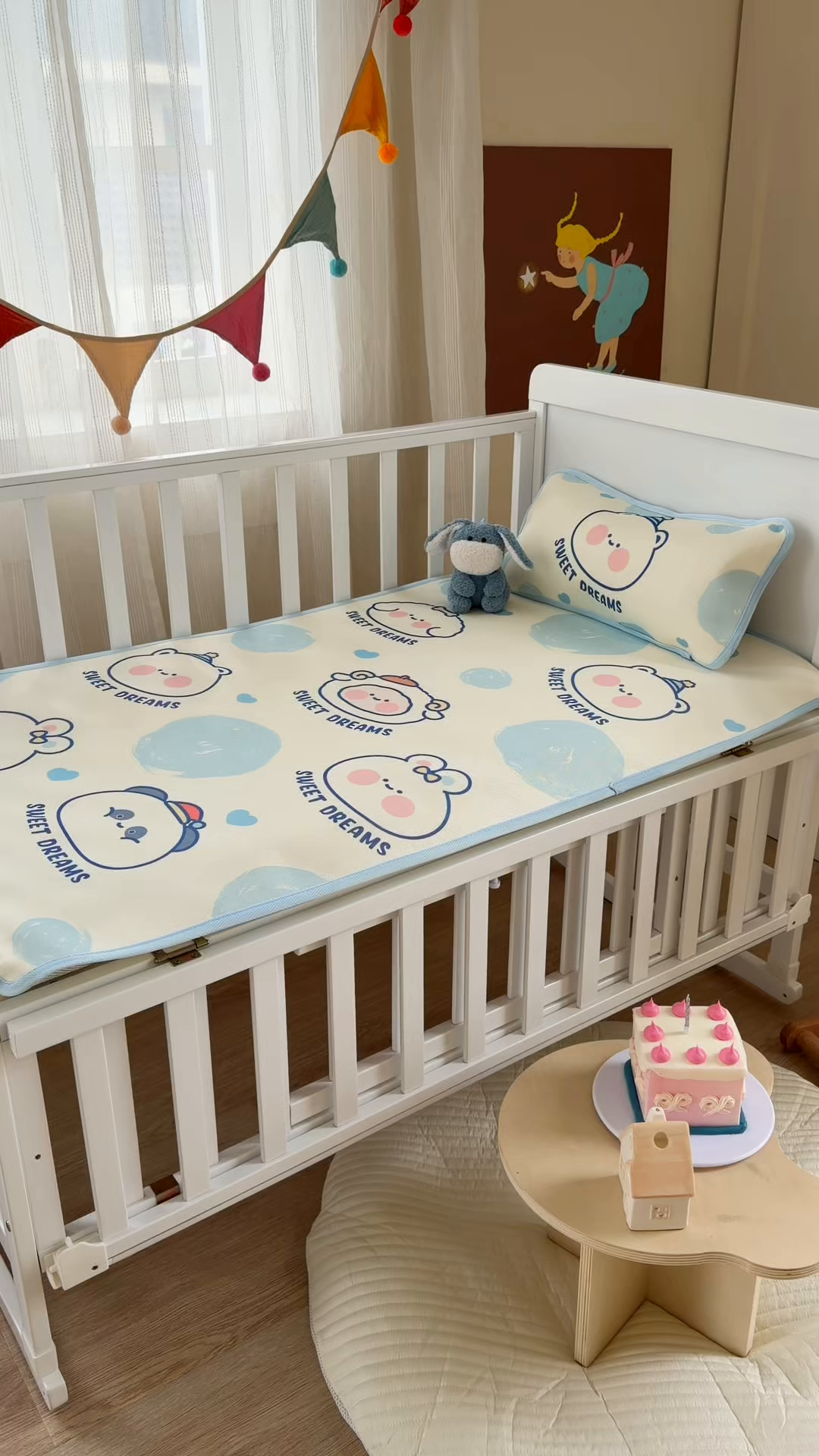 91家纺网 家纺一手货源 找家纺 潮邦创意家居 2026新款A类婴童可水洗冰藤软席-巴波布布系列【含A类检测报告】 桃桃圈圈