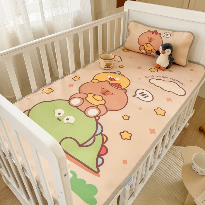 91家纺网 家纺一手货源 找家纺 潮邦创意家居 2026新款A类婴童可水洗冰藤软席-巴波布布系列【含A类检测报告】 芽芽糖糖