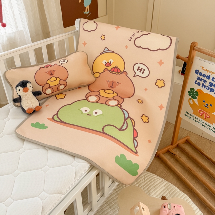 91家纺网 家纺一手货源 找家纺 潮邦创意家居 2026新款A类婴童可水洗冰藤软席-巴波布布系列【含A类检测报告】 芽芽糖糖