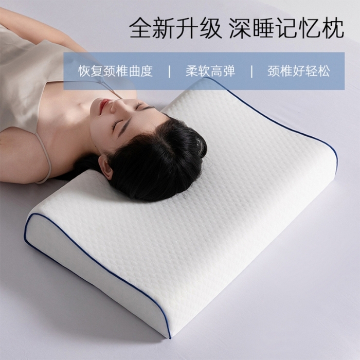 91家纺网 家纺一手货源 找家纺 （总）土多多枕芯  2026新款蓝边水立方太空记忆枕枕头枕芯