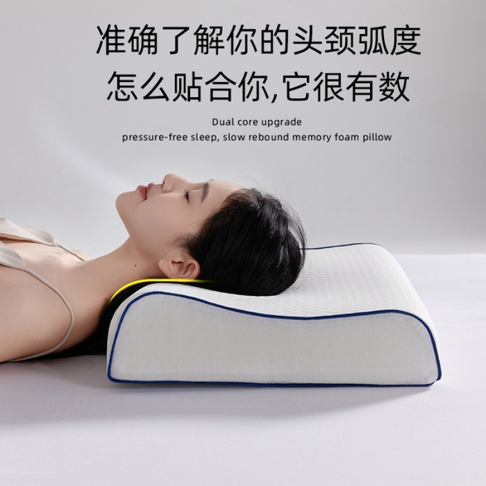 91家纺网 家纺一手货源 找家纺 （总）土多多枕芯  2026新款蓝边水立方太空记忆枕枕头枕芯