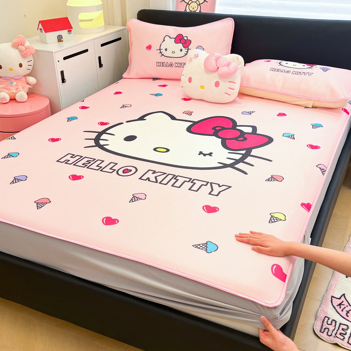 91家纺网 家纺一手货源 找家纺 （总）暮思家居 2026新款正版授权A类大版数码印花三丽鸥1200D冰丝凉席可组合仿锦氨夏被