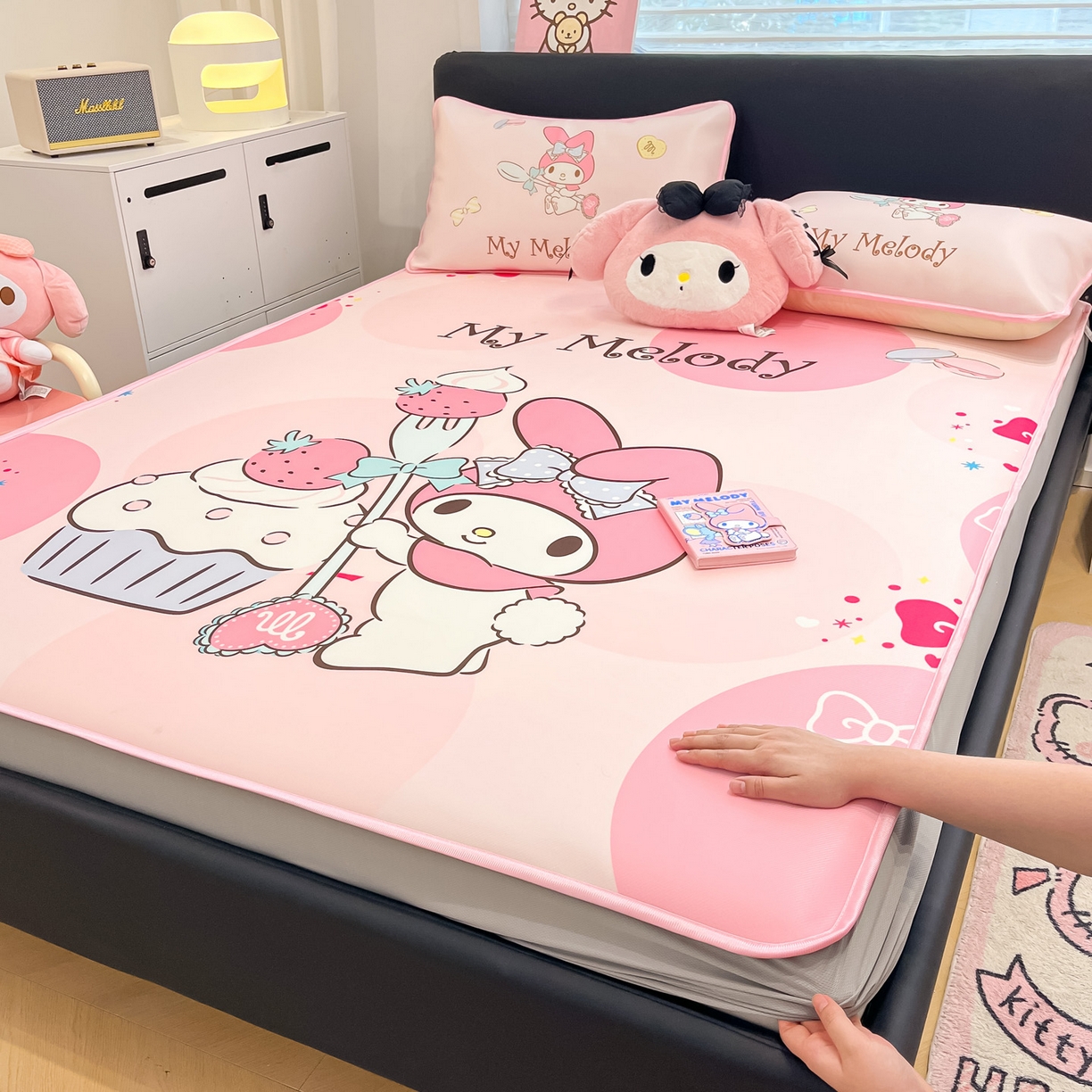 91家纺网 家纺一手货源 找家纺 （总）暮思家居 2026新款正版授权A类大版数码印花三丽鸥1200D冰丝凉席可组合仿锦氨夏被