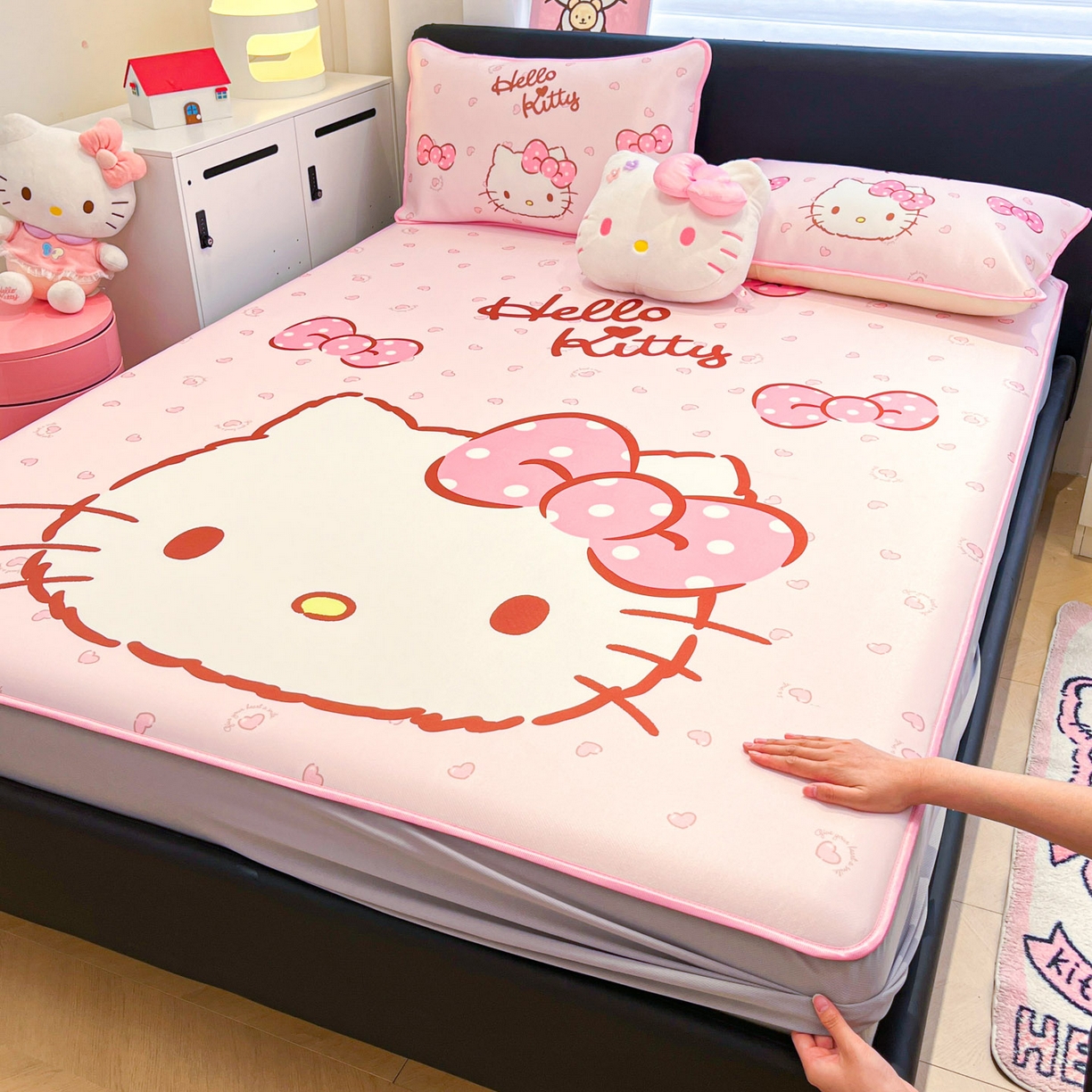 91家纺网 家纺一手货源 找家纺 （总）暮思家居 2026新款正版授权A类大版数码印花三丽鸥1200D冰丝凉席可组合仿锦氨夏被