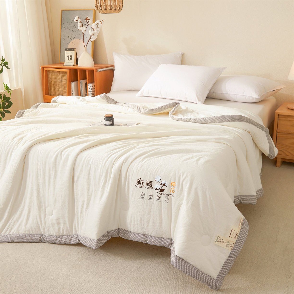 91家纺网 家纺一手货源 找家纺 （总）易博家纺 2026新款100%新疆棉花被夏被无印夏凉被空调被薄被被芯被子可水洗可机洗