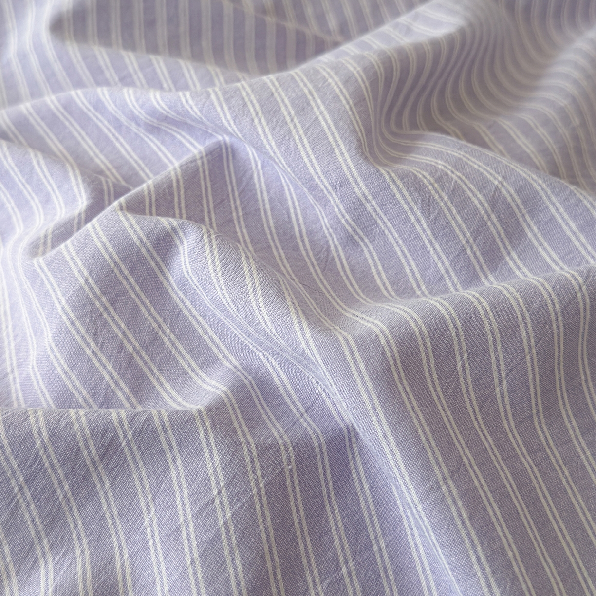 91家纺网 家纺一手货源 找家纺 玖弘家居 2026新款亲肤水洗棉四件套-糖果条(枕套默认混搭) 柔光紫条混搭