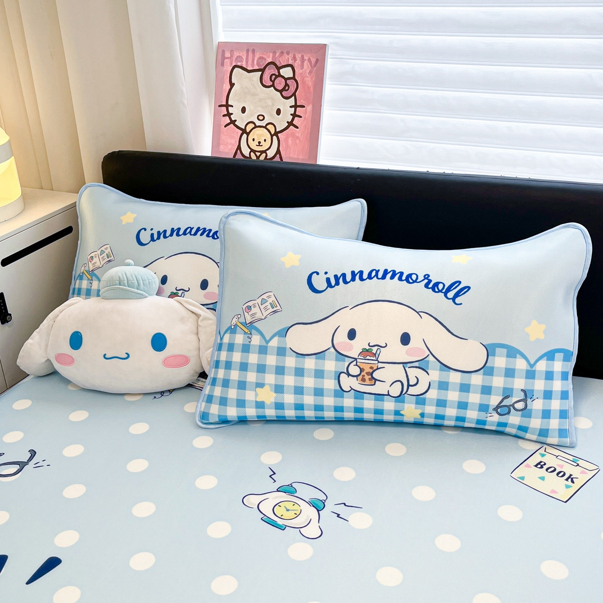 91家纺网 家纺一手货源 找家纺 暮思家居 2026新款正版授权A类大版数码印花三丽鸥1200D冰丝凉席可组合仿锦氨夏被 床笠款-快乐玉桂狗