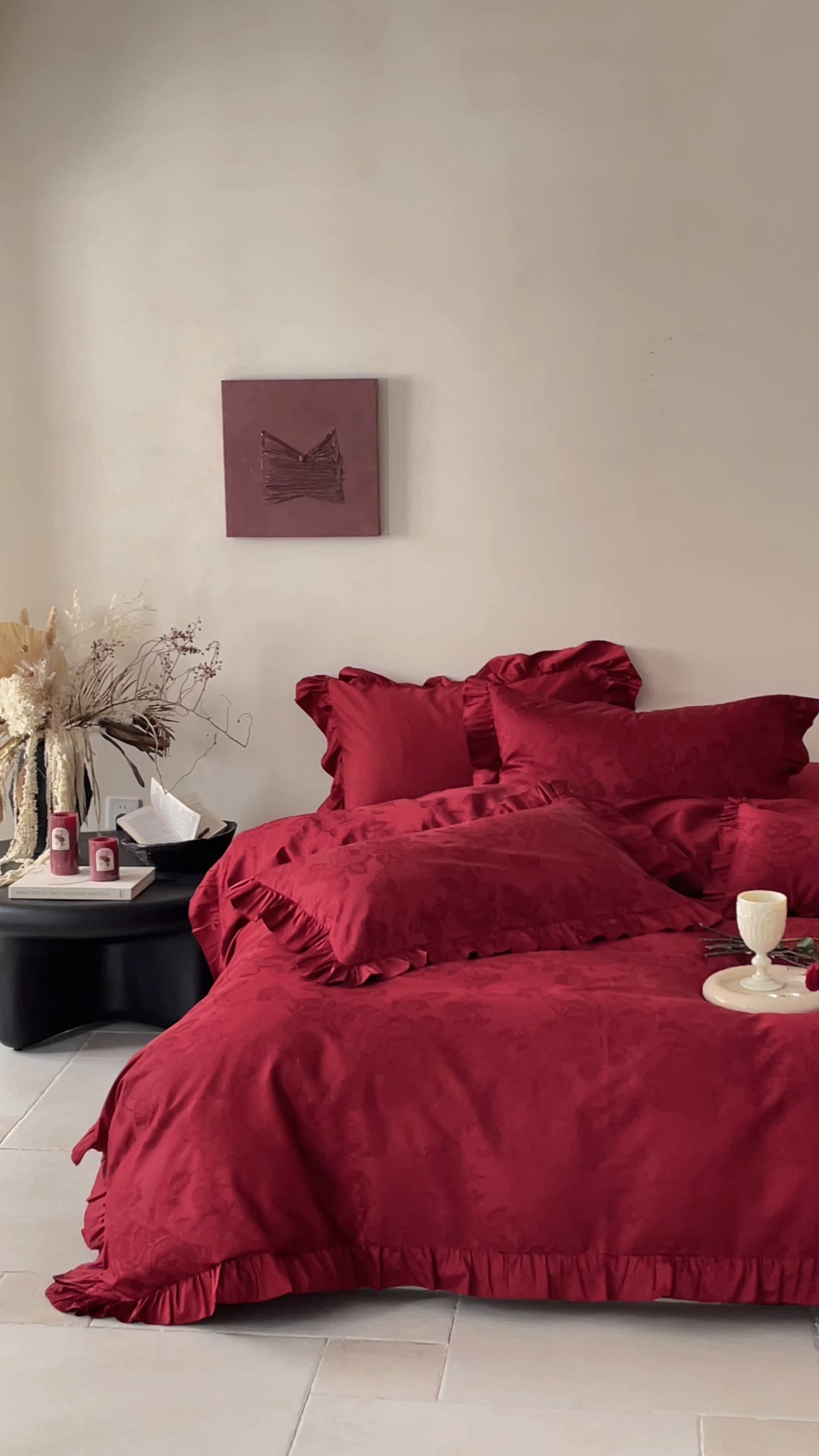 91家纺网 家纺一手货源 找家纺 （总）优然居家纺 2026新款全棉纯棉贡缎提花四件套-安妮