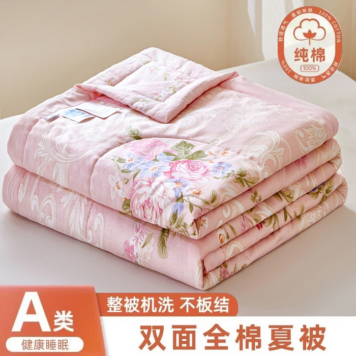 91家纺网 家纺一手货源 找家纺 （总）黛妮雅 2026新款全棉夏被四件套单件夏被单双人空调被学生夏凉被