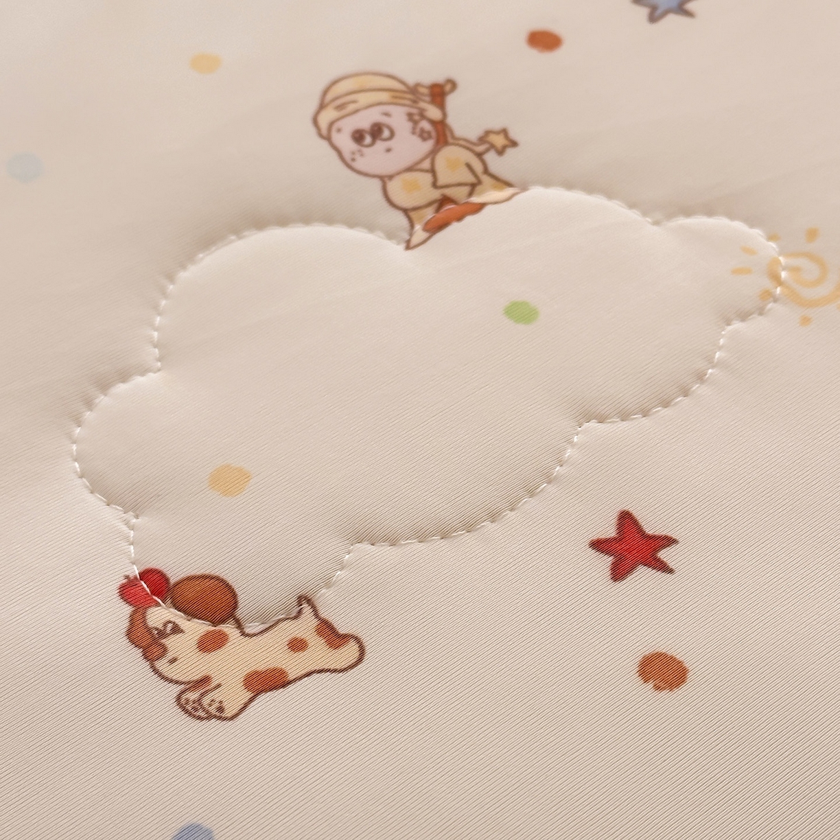 91家纺网 家纺一手货源 找家纺 嗨生活 2026年新款凉感针织儿童双感夏被 幼儿园星星夏被 星星被-星乐乐