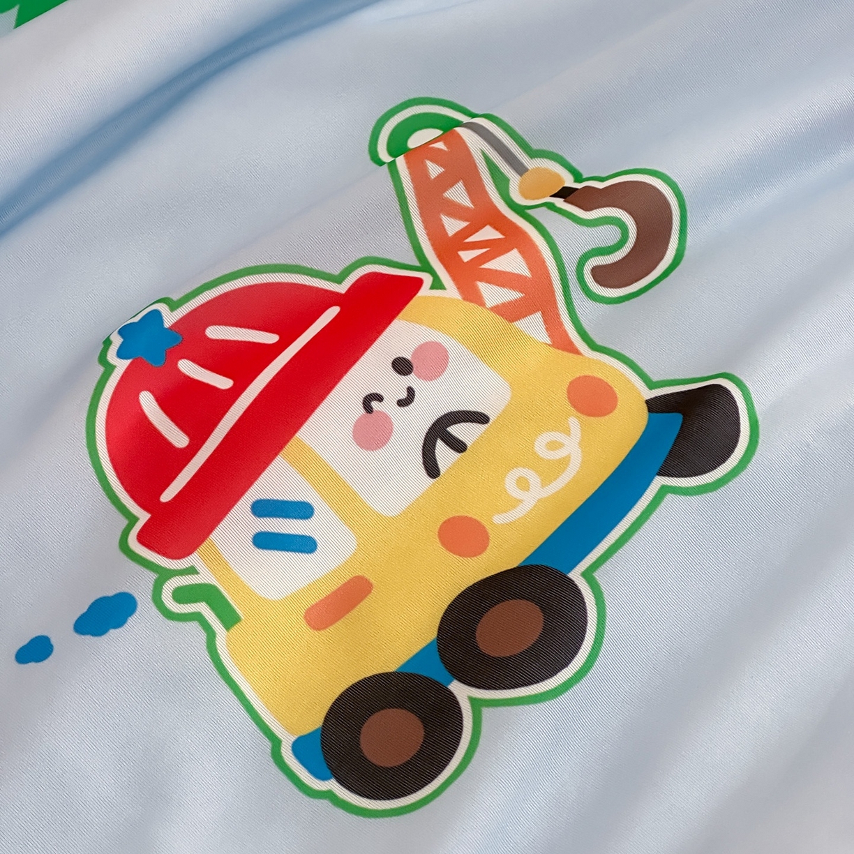 91家纺网 家纺一手货源 找家纺 嗨生活 2026年新款凉感针织儿童双感夏被 幼儿园星星夏被 星星被-七彩挖机