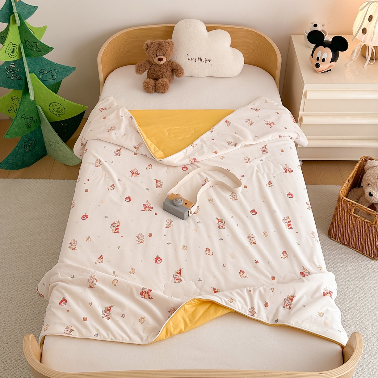 91家纺网 家纺一手货源 找家纺 嗨生活 2026年新款凉感针织儿童双感夏被 幼儿园星星夏被 星星被-星乐乐